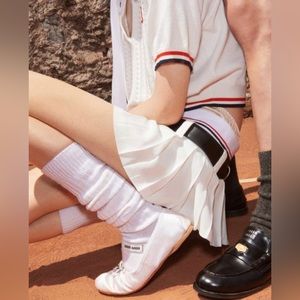 Miu miu white wool and cashmere socks